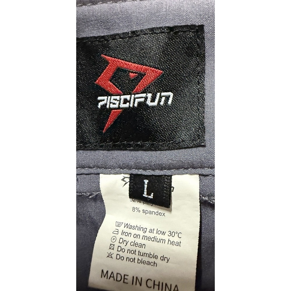 PISCIFUN Men's Performance Cargo Shorts Quick Dry Lightweight Gray Size L - Picture 5 of 5